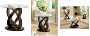 Furniture of America Darbunic Glass Top End Table